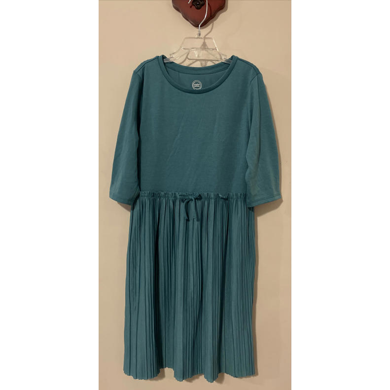 Wonder Nation Girls Size 10/12 Green Ruffled Midi-Style Dress! A1280